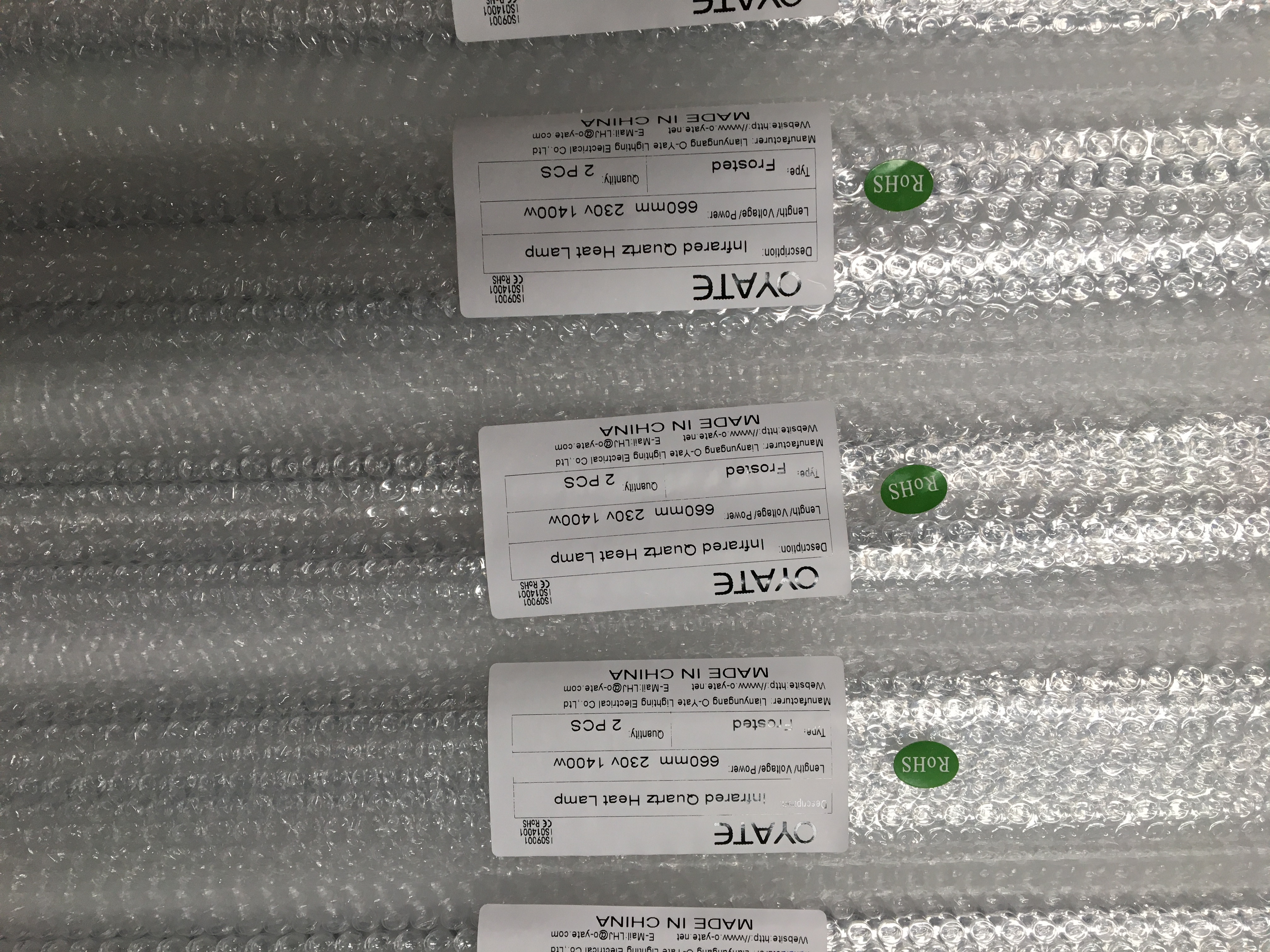 Carbon infrared heating tube 2000w carbon fiber quartz heater